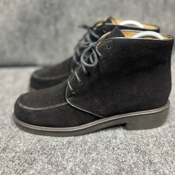 Ann Taylor Shoes - Ann Taylor Black Suede Lace Up Vintage Style Ankle Boot